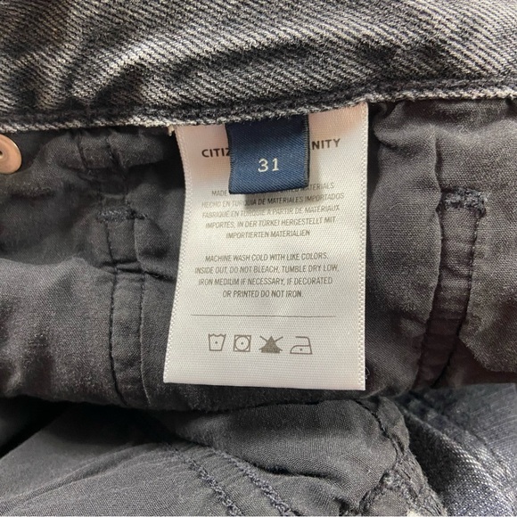 New NWT Citizens Of Humanity Grey Daphne Crop High Rise Free Fall Jeans Women’s - Picture 14 of 15